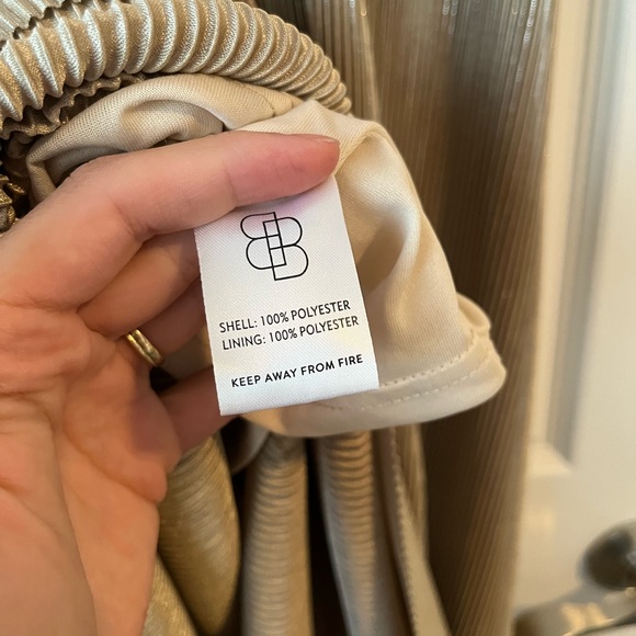 Baltic Born Athena Pleated Maxi Dress in Gold Size S - Picture 4 of 5